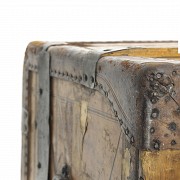 Baúl de viaje en madera y cuero, ca.1900 - 10