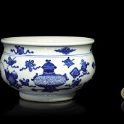 Porcelain bowl in blue and white, 20th century - 5