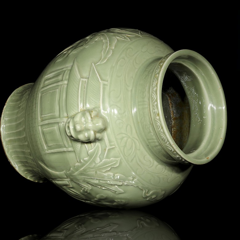 Jarrón de balaustre en cerámica vidriada, S.XX - 5