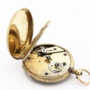 Lady's pocket watch in 18k gold, 19th c. - 3