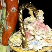 Chinese porcelain enamelled lady, 20th century - 3