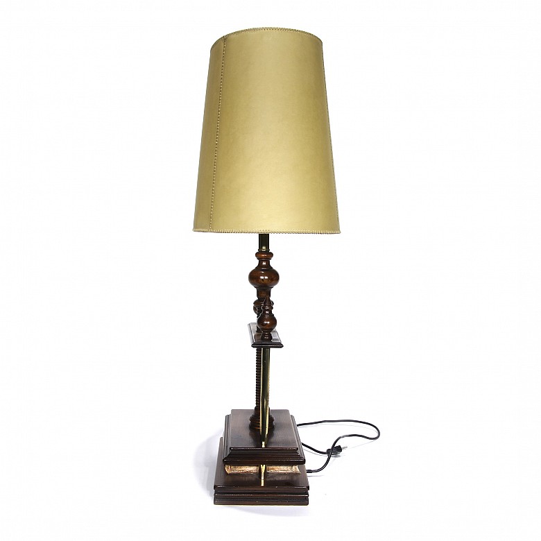 Lámpara vintage de madera, Valenti - 2