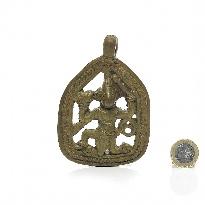 Bronze Hindu amulet, 18th-19th century - 5