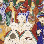Gran thangka de seda pintada, Corea, s.XIX-XX