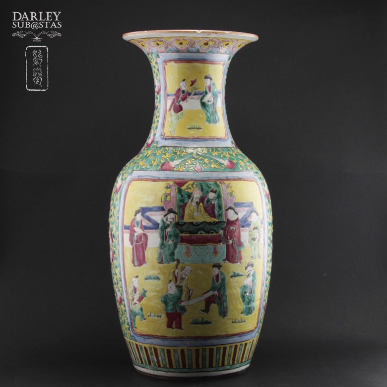 Jarrón de cerámica, China, s.XIX. - 1