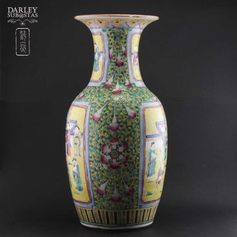 Jarrón de cerámica, China, s.XIX. - 2