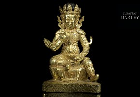 Guardián de bronce dorado, China, S.XX