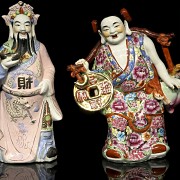 Pair of porcelain sages, China, 20th century
