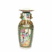 Porcelain Canton vase, mid 20th century