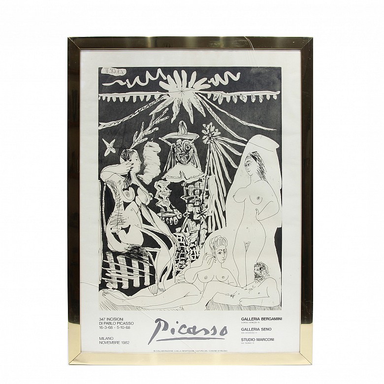Pablo Picasso exhibition poster in Milano, 1982.