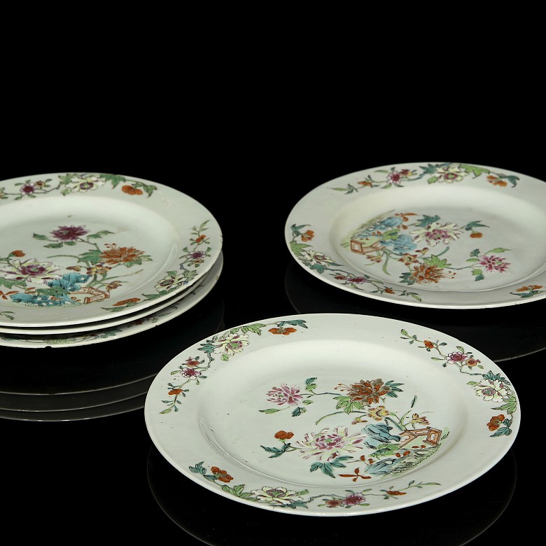 Five Indian Company plates, Qing dynasty - 5