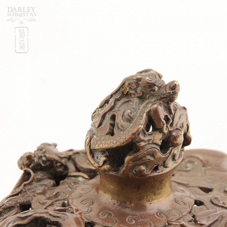 中国十三世纪青铜香炉  Incensario Chino de bronce siglo XVII - 20