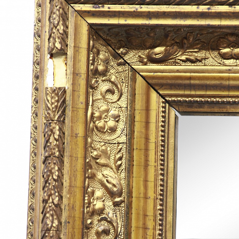 Espejo de madera dorada, s.XX - 1