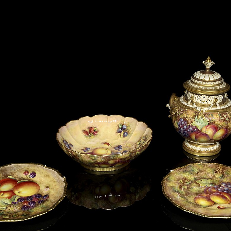 Four-piece set, Royal Worcester, 20th century