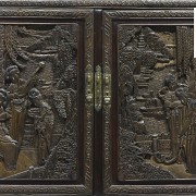 Armario bajo de madera tallada, China, S.XIX - 8
