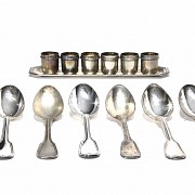 Lot of silver punched objects, 20th century