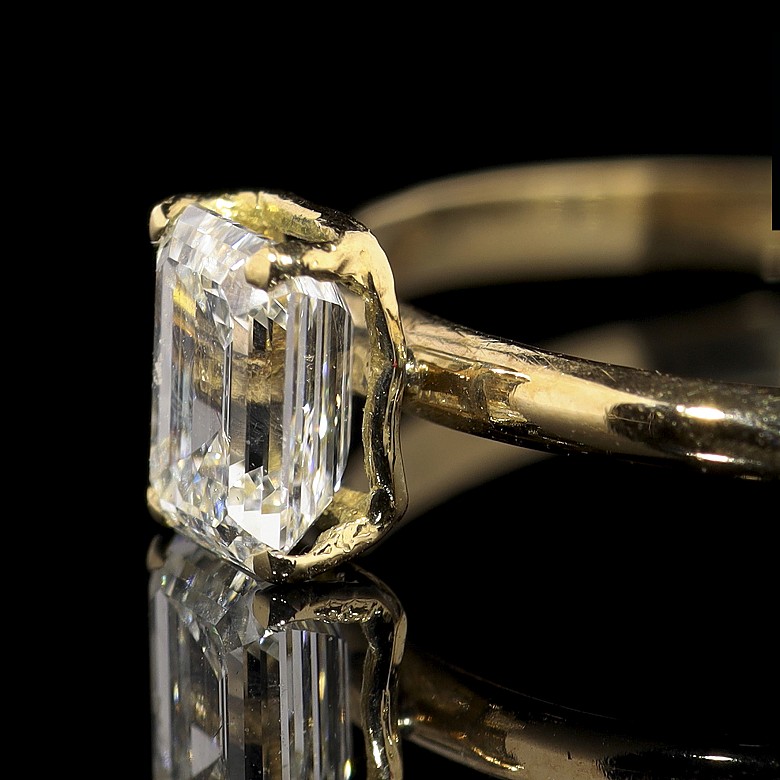 18k yellow gold and diamond ring 0.51 ct - 5