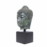 Bronze Buddha head, Thailand.
