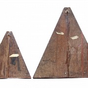 Four decorative corner pieces, Peranakan, 20th century - 1