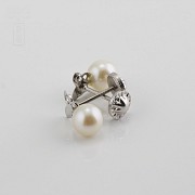 Earrings in 18k white gold baby pearl - 3