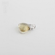 Pendant in 18k White Gold  and Citrine - 3