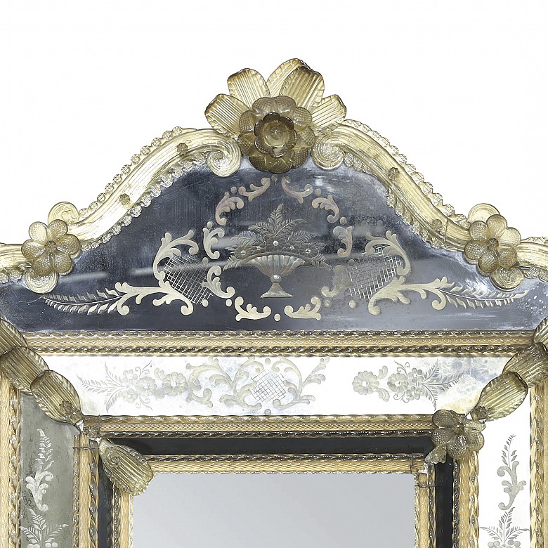 Venetian Murano glass mirror, 20th century