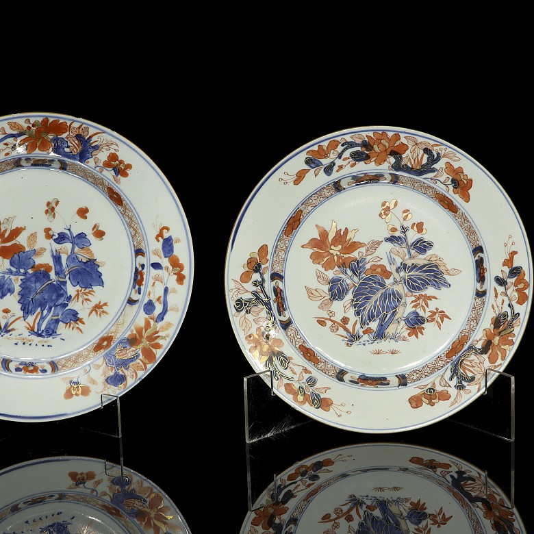 Seis platos de Compañia de Indias, dinastía Qing - 2