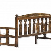 Rustic wooden bench, 20th century - 3