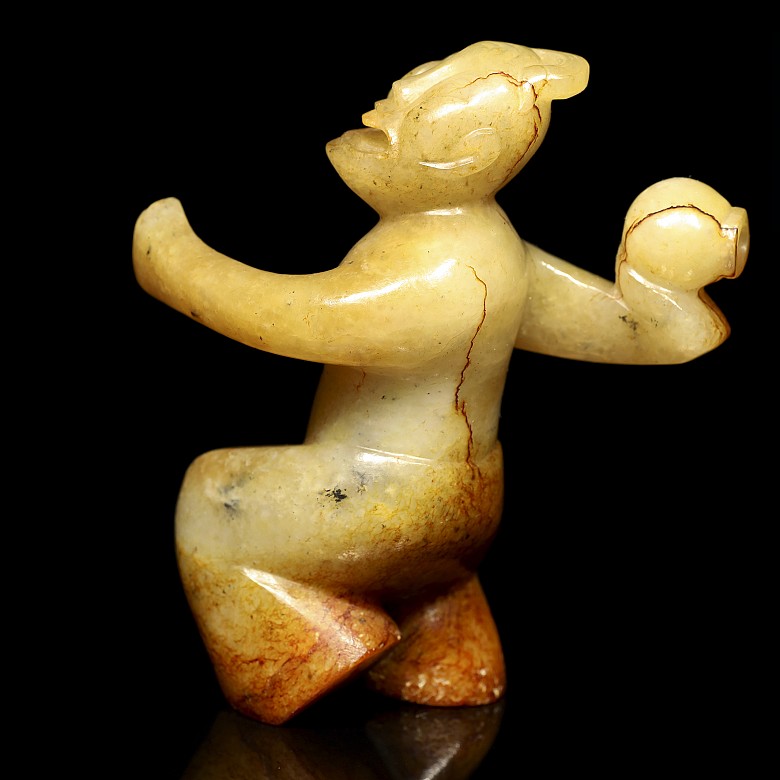 Figura humana de jade, dinastía Han