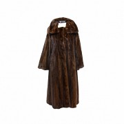 Beautiful dark brown mink fur coat of good quality.
