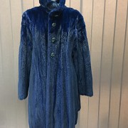 Bonito abrigo de piel de visón  color azul - 4