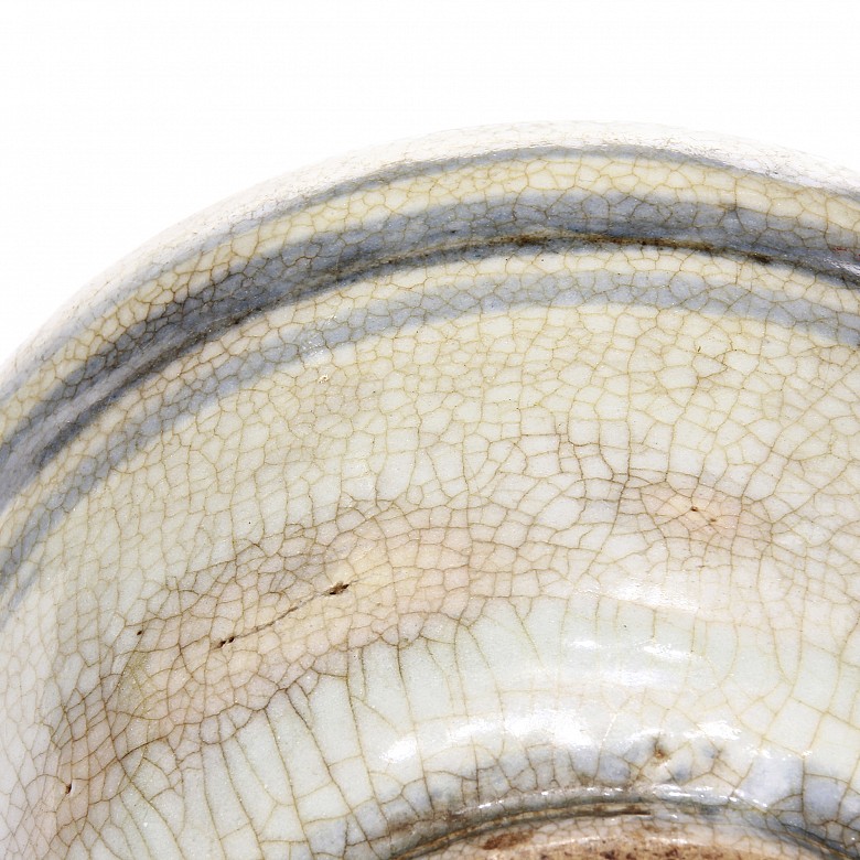 Jarrón de cerámica esmaltada, China, s.XX