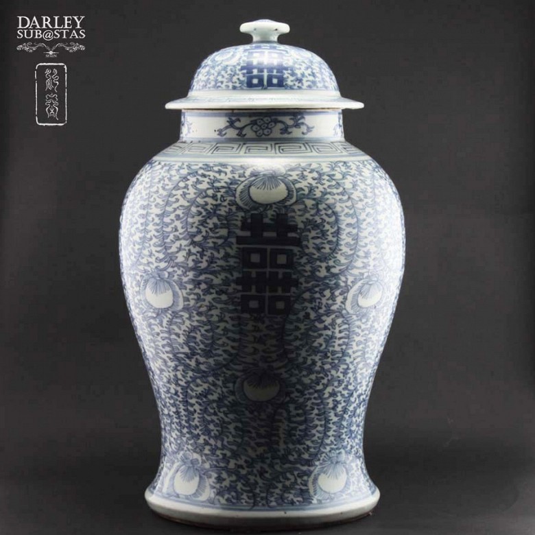 Precioso jarrón porcelana china, S.XIX