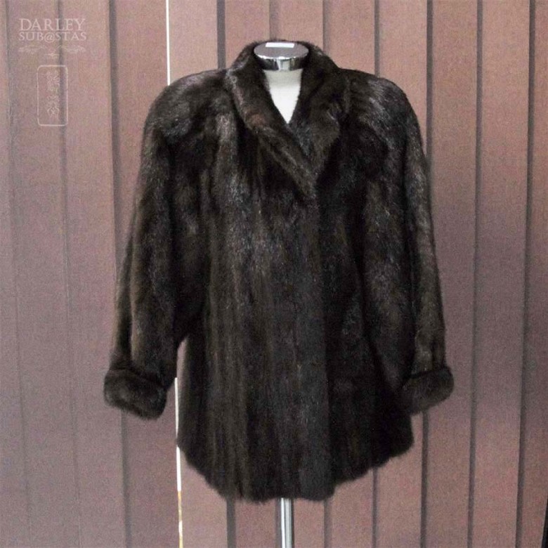 Dark mink coat
