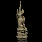 Polychrome earthenware earth spirit, Tang dynasty (618 - 906)