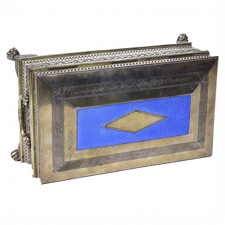 Silver jewelery box, van Arcken and Co, law 935
