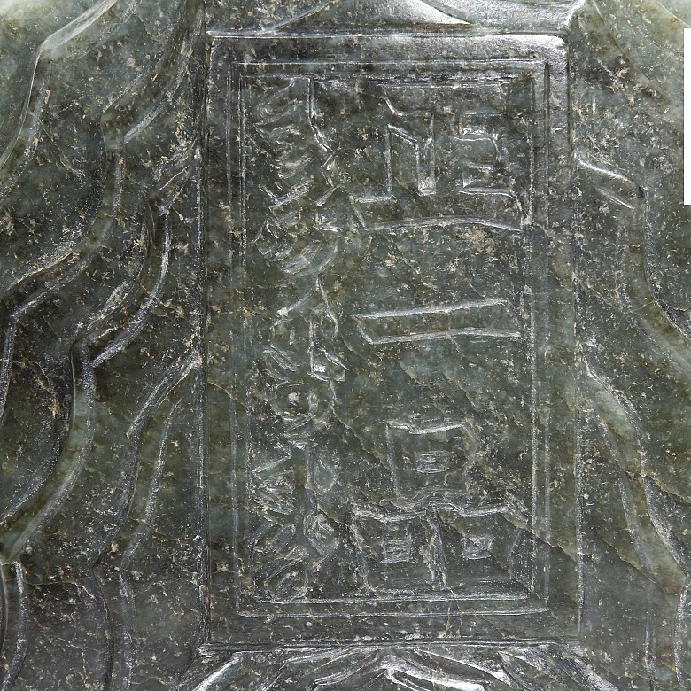 Montaña de jade tallado, dinastía Qing.