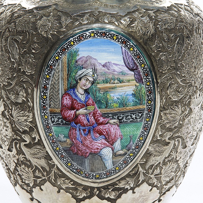 Vase with embossed decoration, 20th century