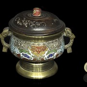 Censer with lid and reliefs, 20th century - 7