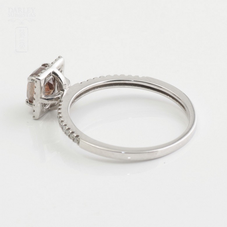 Ring in 18k white gold Fancy diamond - 3