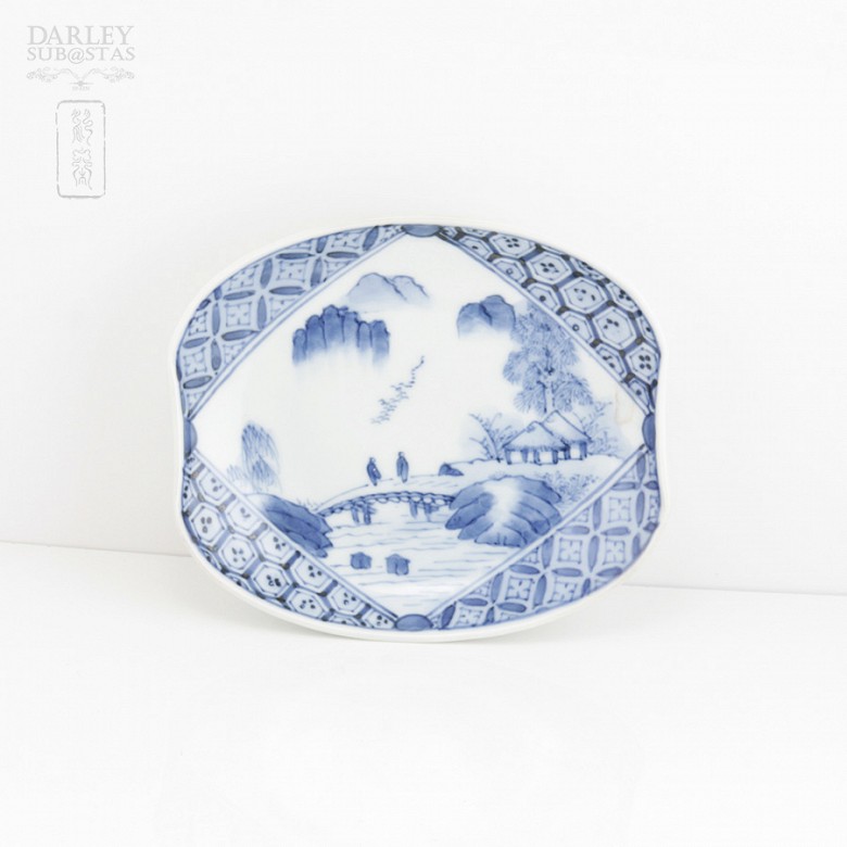 Bandeja de porcelana china, S.XX
