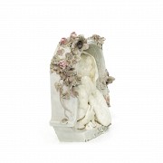 Aplique de pared en porcelana, Faience Schauer, Viena - 3