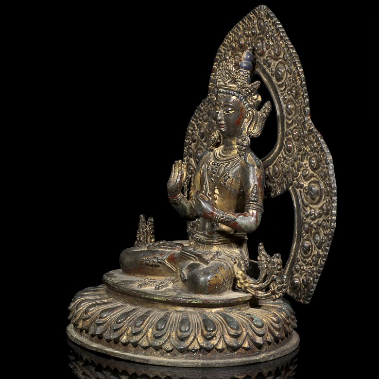Buddha sculpture with niche.