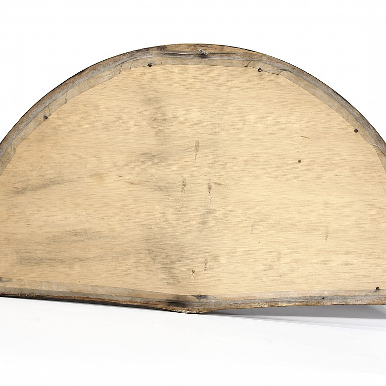Abanico en madera de sándalo, dinastía Qing, s.XIX