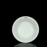 Cuenco de porcelana vidriada celadón, dinastía Qing - 3