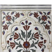 Carved inlaid marble facing, India, 20th century