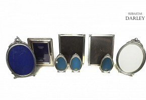 Lot of eight silver frames, 20th century