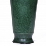 Jarrón de porcelana vidriada en verde, s.XX - 3