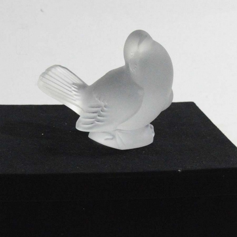 Pareja pájaro de cristal Lalique, - 2