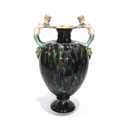 Porcelain enamelled amphora, Minton & Co., 1836-1904.